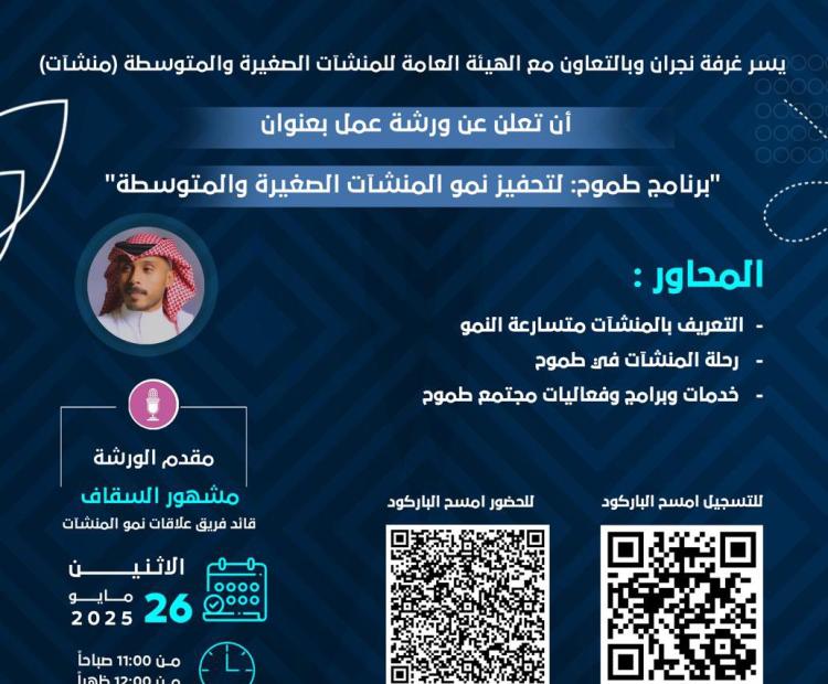 ورشة عمل برنامج طموح لتحفيز نمو المنشآت الصغيرة والمتوسطة